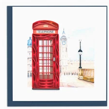 Quilling Card Quilled Telephone Booth Card Greeting Card