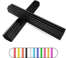 PSLER 72 PCS Spoke Covers Trim Wrap Cover Decoration Protector 240 mm, Black 