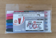 ZIG Clean Color Dot Water-Based Marker Pens Basic 6 Colors Set Japan