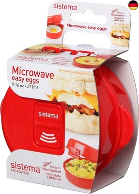 Microwave Easy Eggs | Mikrowellen-Lebensmittelbehälter | 271 ml | BPA-frei | rot