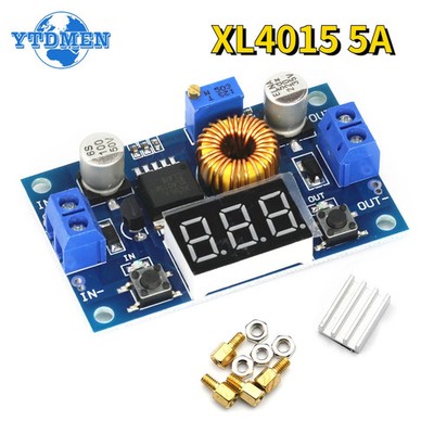 DC-DC Step-down Module XL4015 5A 75W Adjustable Charger with Red Voltmeter