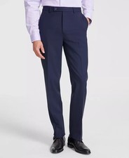  95 BRAND NEW CALVIN KLEIN Mens 36x30 Navy Slim Fit Stretch Dress Pants/Slacks