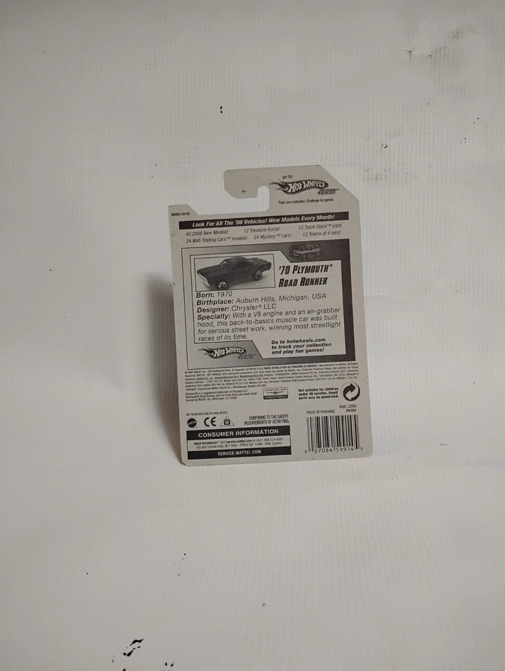 Hot Wheels 2008 Treasure Hunt '70 Plymouth Road Runner. Foto 4 de 4