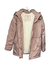 Abercrombie  Fitch Kids Sherpa Lined Faux Fur Hooded Parka Lilac Girls 11-12