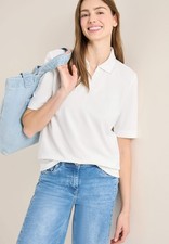 CECIL - Kurzarm Poloshirt - Farbe: vanilla white