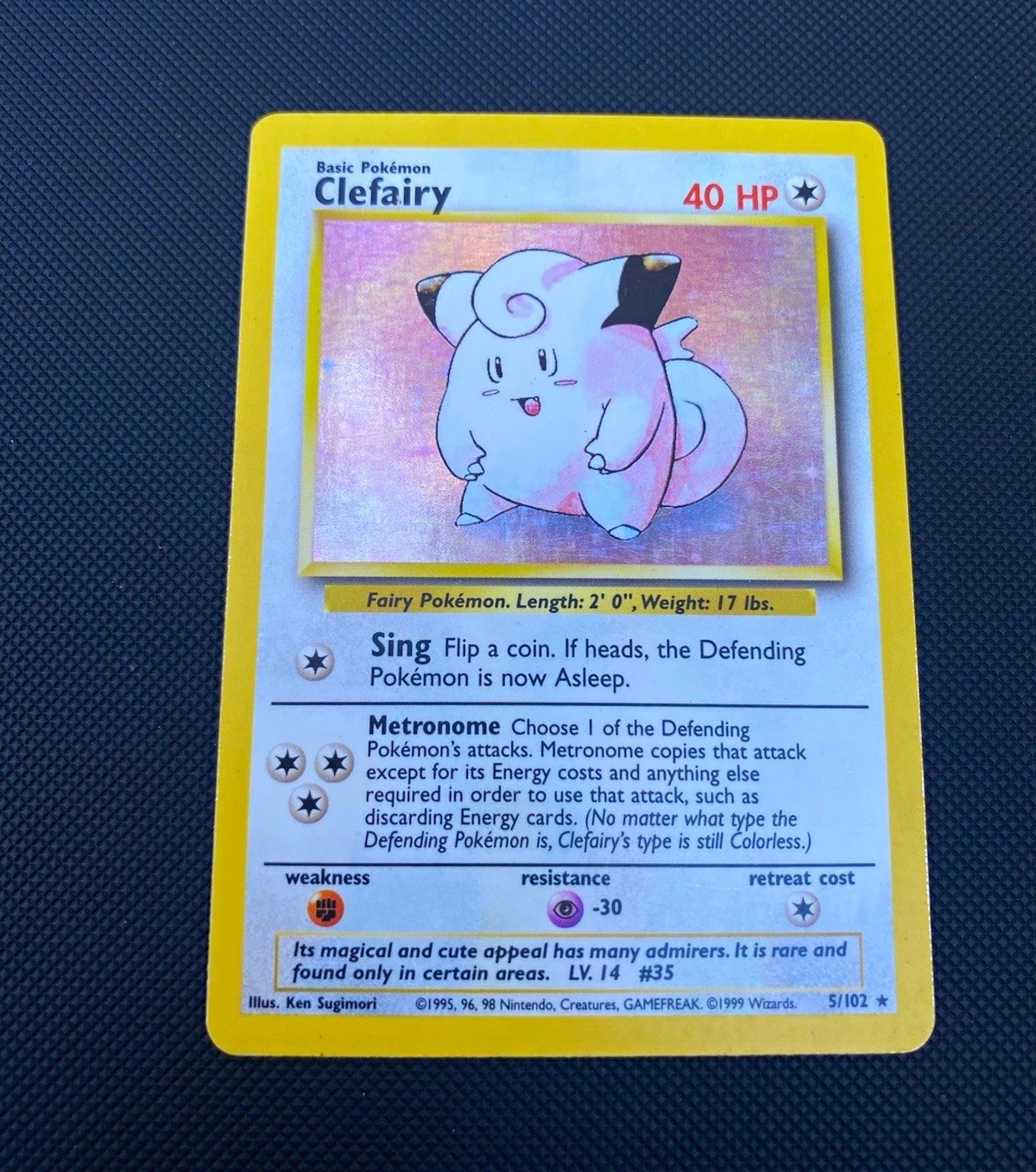 Clefairy 5/102 Base Set Holo MP+ English Pokémon TCG