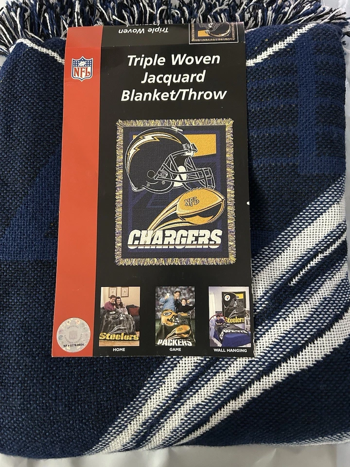 San Diego Chargers Triple Woven 48" x 60" Field Goal Blanket - Image 2 of 4