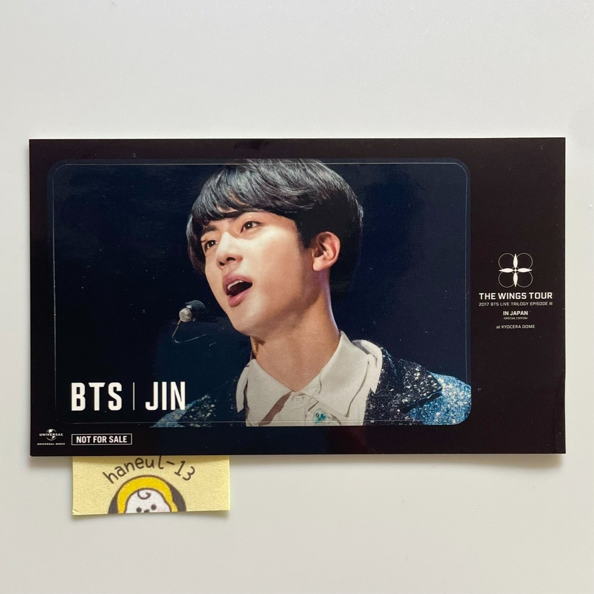 BTS JIN WINGS JAPAN TRILOGY EPISODE UMS Benefits Official IC card
