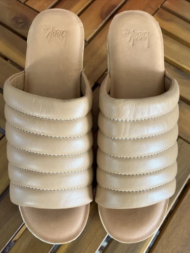 Beek SKIMMER SLIDE HONEY LEATHER SHOES SANDAL Size 10