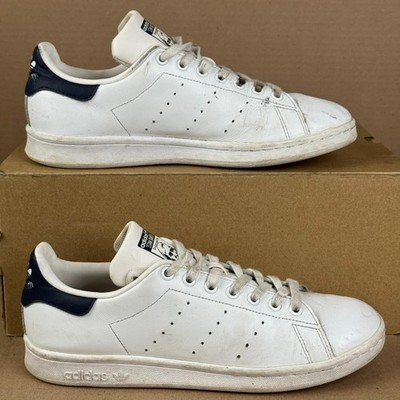 Adidas Women's Size-9 Stan Smith White Leather Lace Up Low Top Sneakers Shoes