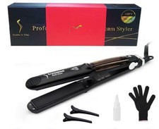 Professional Hair Salon Steam Styler 450F Ceramic Straightener New