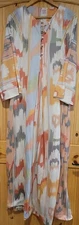 Kaftan Loungewear House Dress Colorful Maxi Aztec Grandma core MuMu Twilight Vtg