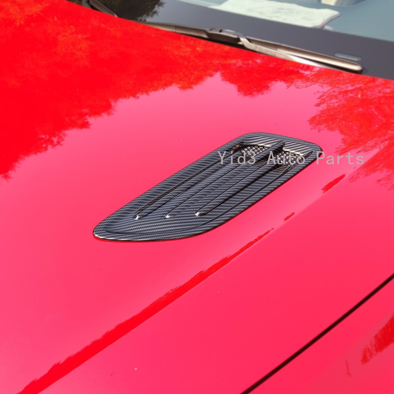 Carbon Fiber ABS Air Flow Intake Hood Scoop Vent Cover For Kia Stinger 2017-2023