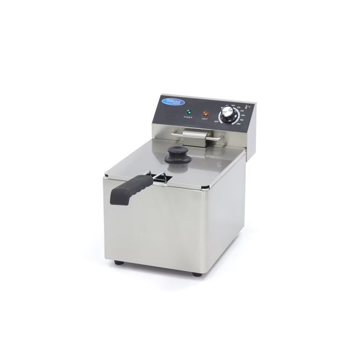 Friteuse de comptoir 8 L inox robuste avec thermostat 230 V