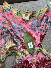 Farm Rio Fringe One Sleeve mid Length Dress