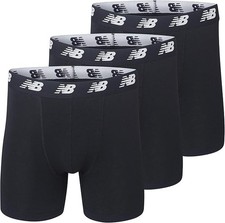 New Balance Men's 5" Boxer Brief Fly Front with Pouch, 3-Pack