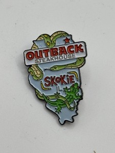 Outback Steakhouse Restaurant Snake Lizard Reptile Skokie, IL - Lapel Pin
