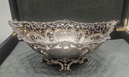 Pierced Sterling Bread Basket/Bowl - Bild 2 von 5