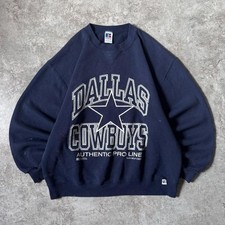 90 s Rare Dallas Cowboys NFL Navy Crewneck Sweatshirt Super Bowl RM2979