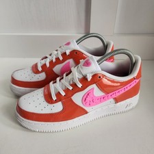 Nike Air Force 1 Low LV8 Valentines Day Hearts Orange Pink 5 Youth / 6.5 Womens