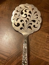 Sterling Silver S KIRK & SON TOMATO SERVER-PIERCED-Spoon REPOUSSE- 62 Grams-2 OZ