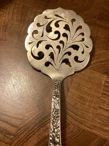 Sterling Silver S KIRK & SON TOMATO SERVER-PIERCED-Spoon REPOUSSE- 62 Grams-2 OZ