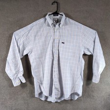 Faconnable Mens L Tattersall Plaid Button Down Shirt Albert Goldberg USA Made
