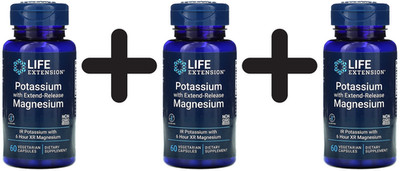 3 x Life Extension Potassium with Extend-Release Magnesium - 60 (249,94 EUR/kg)