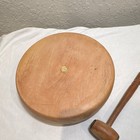 Solid Wood nut Bowl Set w/ Mallet, Brown Solid Round, 2-Piece — photo 2