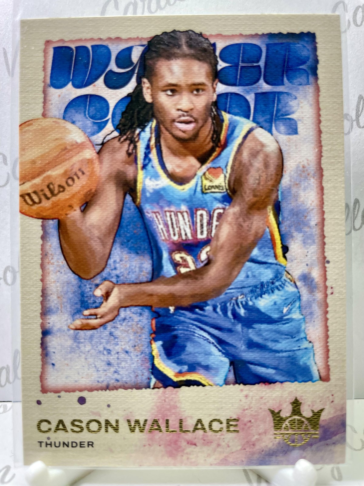 2023-24 Panini Court Kings Water Color #27 Cason Wallace Oklahoma City Thunder