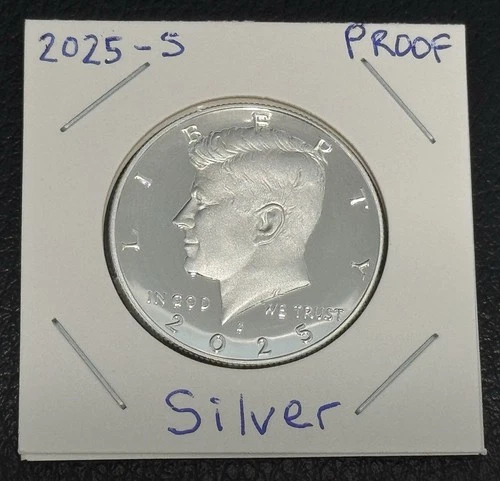 2025 S SILVER PROOF Kennedy Half Dollar 99.9% Silver Gem Proof