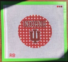Indiana University Ornament Hand Painted Needlepoint Canvas