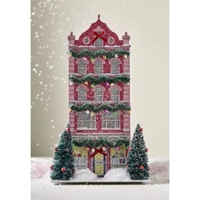 Anthropologie Emily Taylor Holiday Village House Cocoa & Mistletoe Christmas NIB