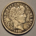 Nicer Low Mintage very fine++ 1904 P Barber Liberty Dime