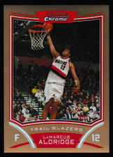 2008-09 Bowman Chrome Gold Refractor #84 LaMarcus Aldridge #d 01/50