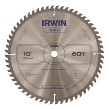 IRWIN Classic 10" 60T Carbide Circular Saw Blade Miter Table