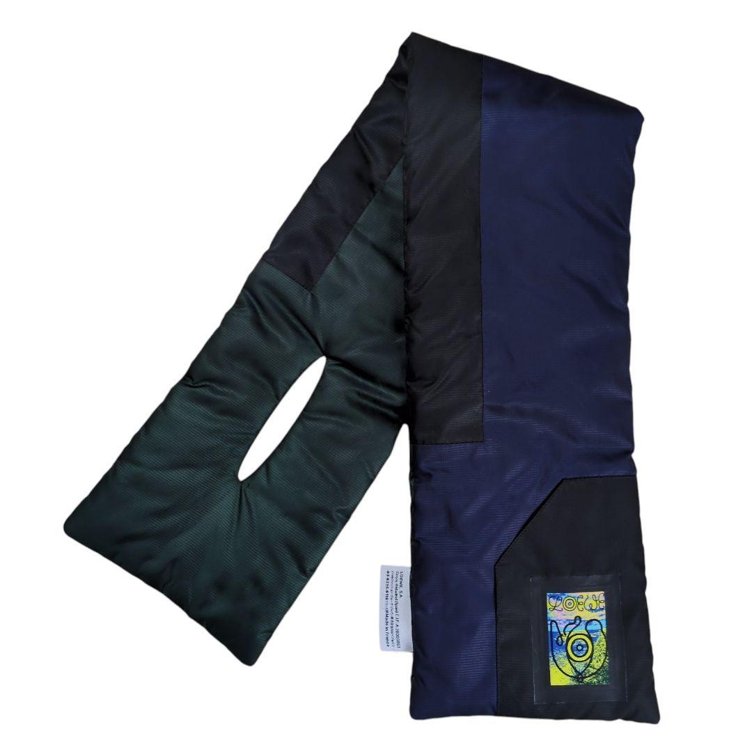LOEWE Scarf Logo Patch Panel Down Muffler Multico… - image 2
