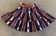 Vintage Girls Skirt with Belt Southwestern Design Size 8