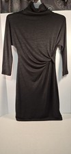 Nic + Zoe Knit Cowl Neck Little Black Dress Size PP