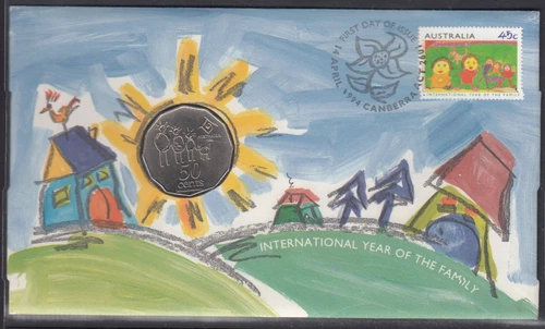 Australian Stamps.PNC.International Year of the Family.$0.50c.1994.