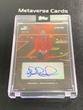 2025 Topps Light Out Formula 1 F1 Nigel Mansell Auto Orange Refractor /25