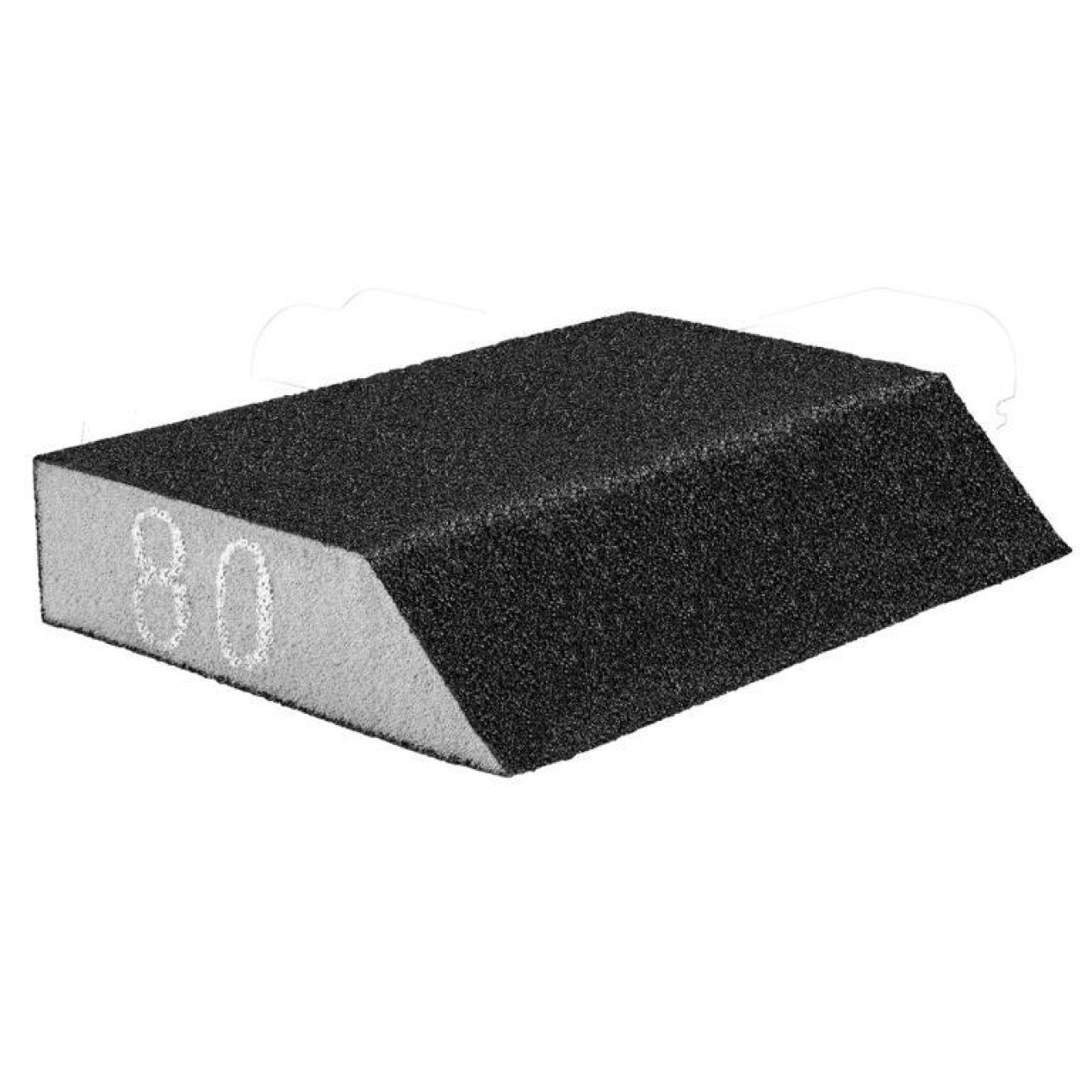 Sanding Sponge 125 x 25 x 90 mm, P80, Slanted/5 Pieces 55-922