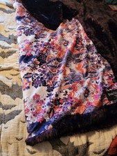 Authentic SpiritHoods Midnight Wolf Purple Bohemian Throw Blanket Faux Fur 