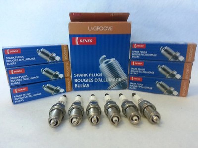 6x DENSO KJ16CR11 (3131) U-Groove Resistor Spark Plug