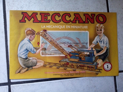 Meccano Metallbaukasten Beilagen Prospekt -18 seiten ,französich.- Heft 1  (1949