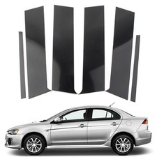 6pcs Pillar Posts Set Door Trim Black For Mitsubishi Lancer Sedan 2008-2017 2009