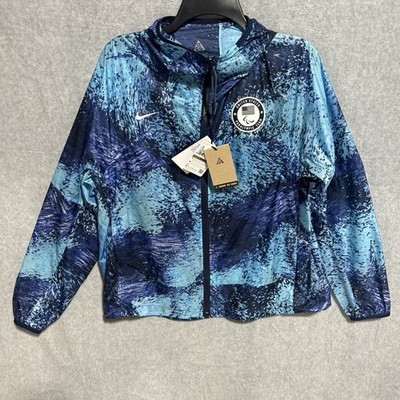 Nike ACG Olympic Team USA Women Medium Windbreaker Jacket Blue New FN4430-405