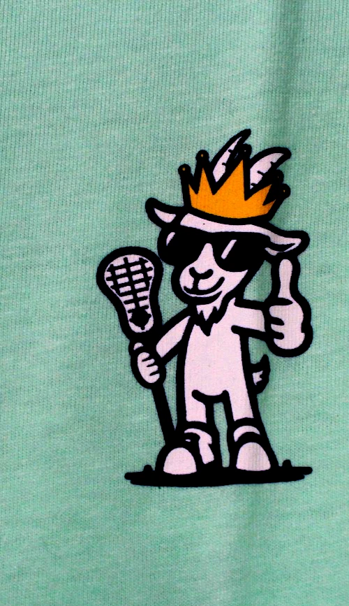 GOAT Lacrosse LaxAction Short Sleeve T Shirt Mint Size-Y Medium NWT w/sticker - Image 3 of 4