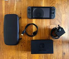 Nintendo Switch 32GB Grey 1080p w/ Dock AC Adapter Case micro SD Card