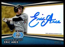 2012 Bowman Platinum Prospect Autographs Gold Refractors Eric Arce Auto 24/50